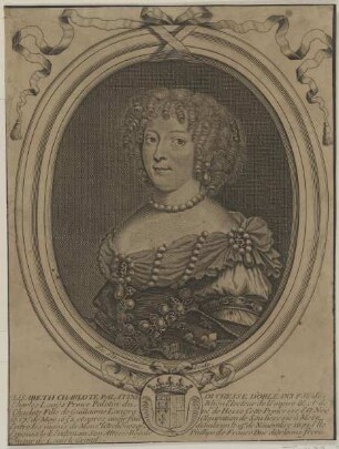 Bildnis der Elisabeth Charlotte Palatine d'Orleans