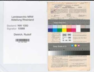 Entnazifizierung Rudolf Dietrich, geb. 18.02.1916 (Techniker)