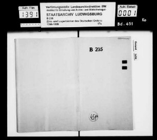 Zinsbuch über Bachenau, Duttenberg, Offenau, Obergriesheim, Untergriesheim