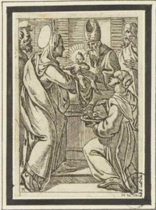 Die Darbringung im Tempel (aus der Folge von Szenen aus dem Neuen Testament etc.)