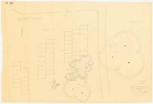 Bundesgartenschau 1955, Kassel: Entwurfsplan 1:50: Musterfriedhof Quartier IV