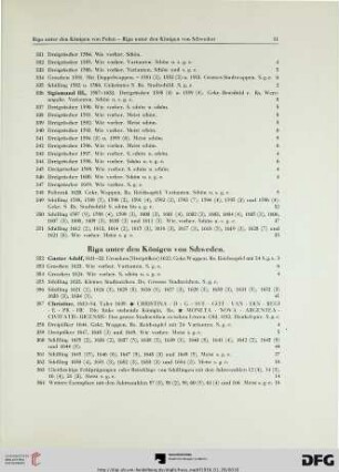 Riga unter den Königen von Schweden (Nr. 352-370)