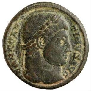 Münze, Follis, Aes 3, 328 - 329 n. Chr.