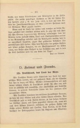 D. Heimat und Fremde