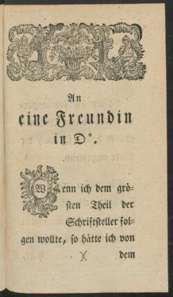 An eine Freundin in D*.