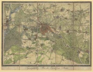 Topographischer Plan der Gegend um Berlin.