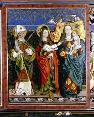 Flügelaltar mit Madonna und den Vierzehn Nothelfern — Madonna mit Heiligen