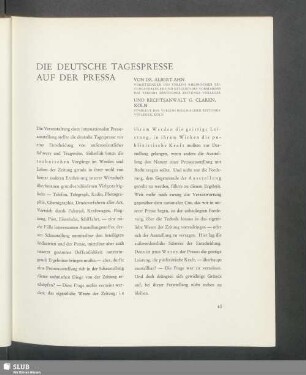 Die deutsche Tagespresse auf der Pressa