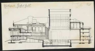 Königliches Hoftheater großes Haus, Stuttgart: Längsschnitt 1:100