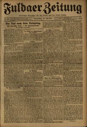 Ausgabe vom Donnerstag, den 27. Juli 1922.