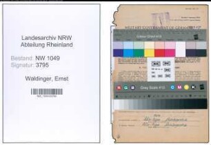 Entnazifizierung Ernst Waldinger , geb. 09.06.1913 (Bahnsekretaer)