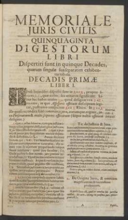 Decadis Primae Liber I.
