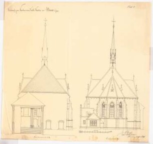 Sankt Matthäus, Altena: Nord- und Choransicht 1:100