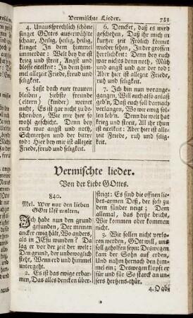 Von der Liebe Gottes. - Vom Verlangen, Begierde und Liebe der Seele zu Gott.