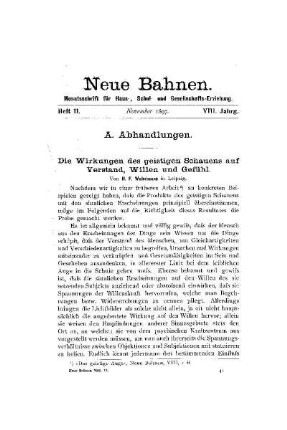 Die Wirkungen des geistigen Schauens auf Verstand, Willen und Gefühl