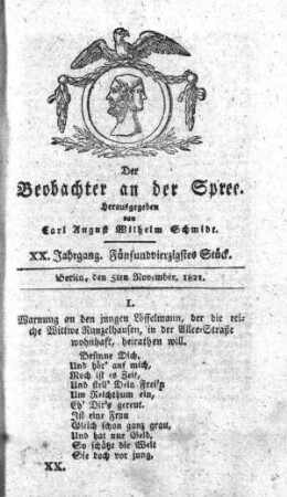 45. Stueck, 5. November 1821