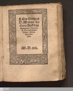 Eyn Sermon D. Martini Luthers Auff das Euangelion Johannis X. Von dem gutten hyrtten