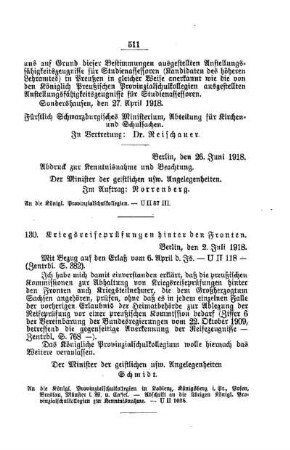 Kriegsreifeprüfung hinter den Fronten : [D. Höhere Lehranstalten für die männliche Jugend]