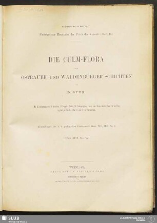 2: Die Culm-Flora der Ostrauer und Waldenburger Schichten