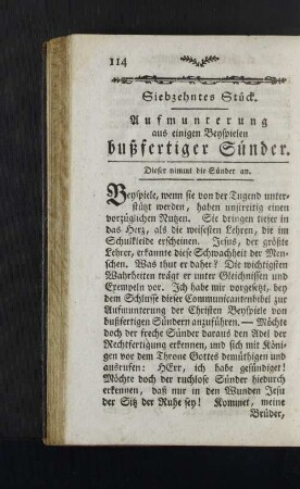 Siebzehntes Stück.
