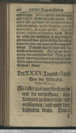Der XXXV. Tugend-Spruch, Von der Willigkeit