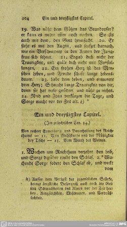 Ein und dreyßigstes Capitel