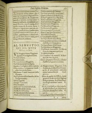 Al Servitio Del Sig. Duca Guglielmo.