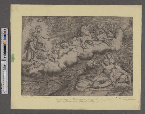 [Apollo, begleitet von der Zeit und den Horen, lässt die Sonne aufgehen]