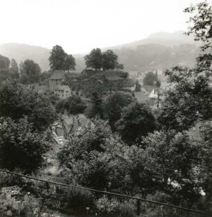 Stadt Wehlen. Burgruine (13. Jahrhundert). Ansicht von Norden