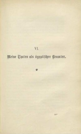 VI. Meine Thaten als ägyptischer Beamter