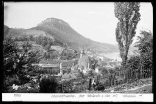 Stadt Königstein mit Blick auf die Festung Königstein