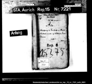 Der Ausbau und die Pflasterung der Landstraßen von Aurich über Sandhorst und Ogenbargen nach Esens und Wittmund