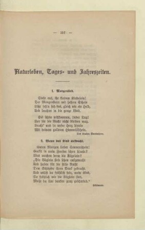 Naturleben, Tages- und Jahreszeiten.