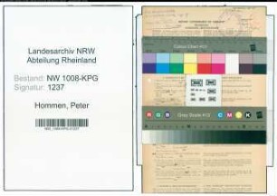 Entnazifizierung Peter Hommen , geb. 15.04.1892 (Landwirt)