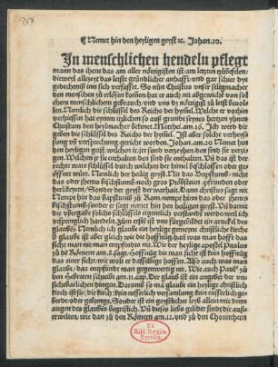 Nemet hin den heyligen geyst etc. Johan. 20.