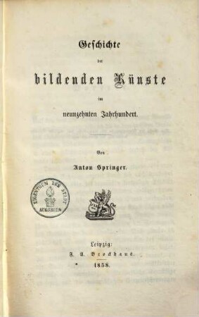 Geschichte der bildenden Künste im neunzehnten Jahrhundert