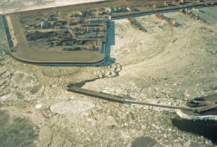 Hafen Borkum bei Eisgang (2)