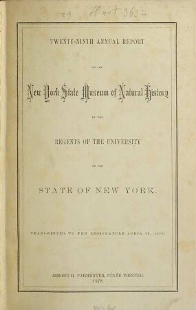 Annual report. 29. 1875 (1878)