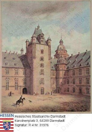 Aschaffenburg, Schloss Johannisburg / Hof des Schlosses