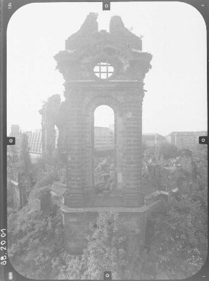 Dresden-Altstadt, Neumarkt. Ruine der Frauenkirche