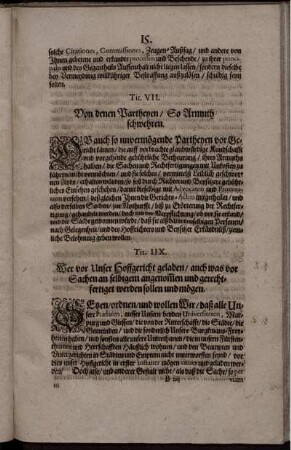 Tit. VII. Von denen Partheyen/ So Armuth schwehren