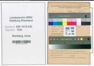 Entnazifizierung Anna Remberg , geb. 08.03.1908 ()