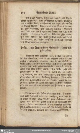 Hefen, zum ökonomischen Gebrauche, lange aufzubewahren