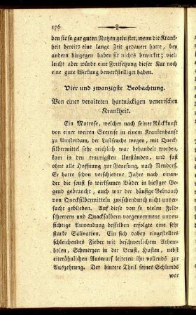 Vier und zwanzigste Beobachtung.