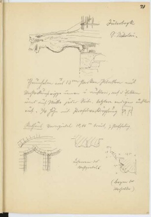 St. Nikolai, Jüterbog: Details (aus: Skizzen- und Fotoalbum 12)