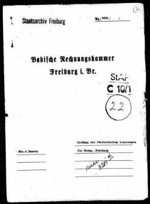 Statistisches Landesamt für Baden in Freiburg