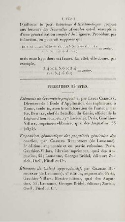 Publication récentes.