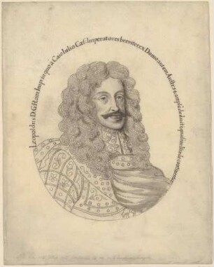 Bildnis Leopold I., römisch-deutscher Kaiser (kalligraphisches Porträt) (1640-1705)