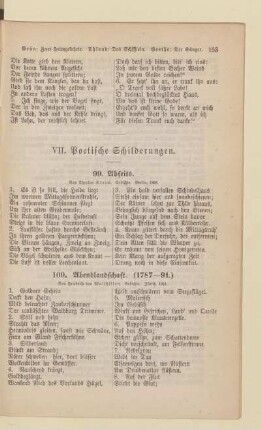 VII. Poetische Schilderungen.