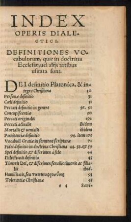 Definitiones Vocabulorum, quae in doctrina Ecclesiae, vel aliis artibus usitata sunt.